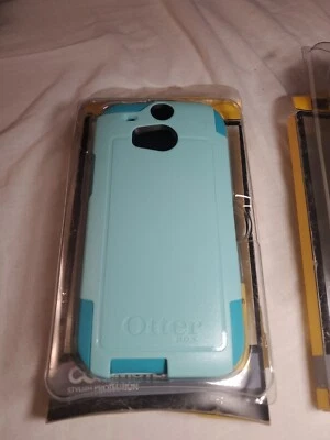 OTTER BOX COMMUTER SERIES MADE FOR HTC One (M8) BLACK,GREEN HARD COVER CASE - Image 1 of 4