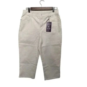 Gloria Vanderbilt Women's Capri Pants Size 6 Beige Soft Touch Casual NWT 1896 - Picture 1 of 12