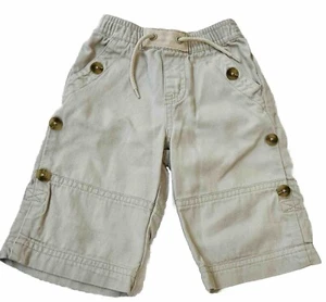 Janie and Jack Baby Pants Beige Elastic Waist Wader Shorts Roll Tab 3-6 Months - Picture 1 of 7