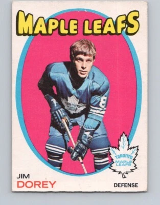 VINTAGE HOCKEY CARD OPC 1971 TORONTO MAPLE LEAFS JIM DOREY  NO17 - Image 1 of 2