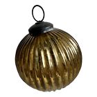 Ribbed Mercury Glass Kugel Ball: Vintage Christmas Ornament Restoration Hardware