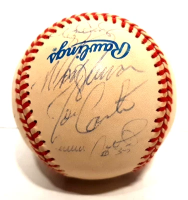 Joe Carter Roger Clemens Pat Hentgen 1997 Toronto Blue Jays Signed Autographed - Image 1 of 4