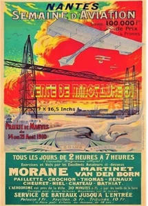 Semaine d' Aviation - Nantes 44 - 1910 - A3 plastifié - Imagen 1 de 24