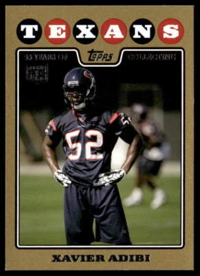 2008 Topps #419 Xavier Adibi   Football Houston Texans - Image 1 of 2
