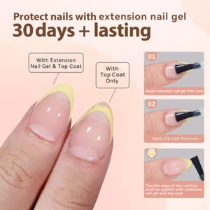 Prensa de uñas postizas francesa de varios tamaños en uñas acrílicas con uñas postizas extraíbles - Imagen 1 de 11