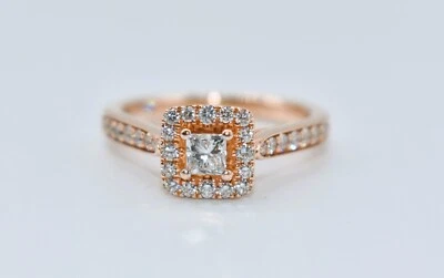 The Leo 1 CT TDW Princess White Diamond Halo Engagement Ring 5 grams - Image 1 of 4