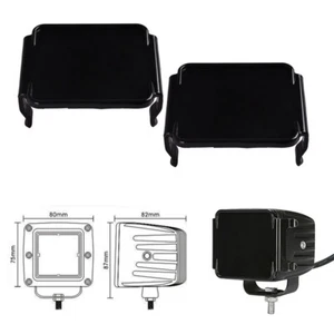 2x Black LED Work Light Off Road Cover for 3x3"INCH 16W 24W Square Cube pod - Picture 1 of 10