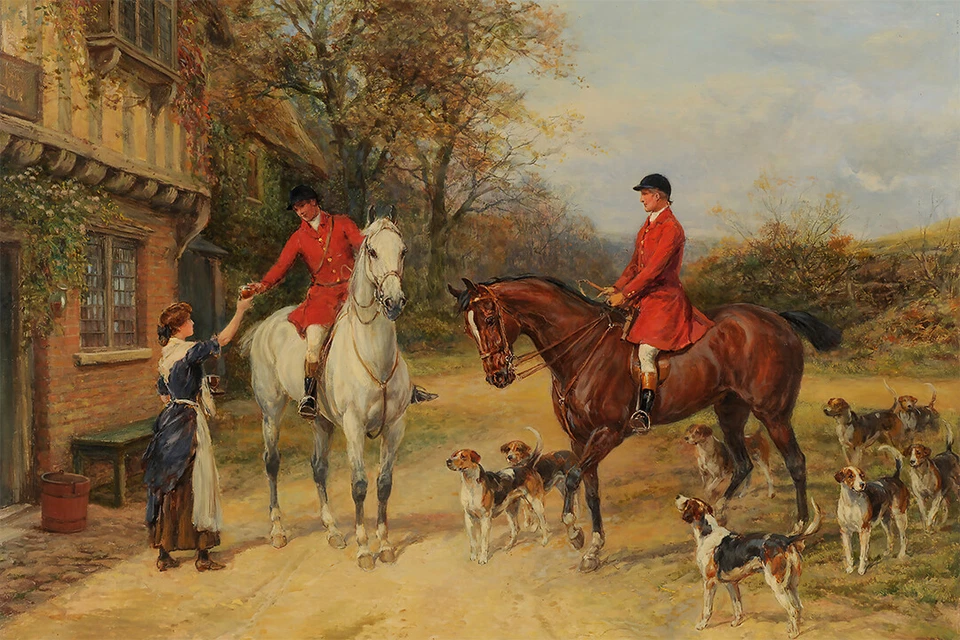Fox Hunt Elegant Old English Hunting Vintage Art Wall Room Poster - POSTER 20x30 - Image 1 of 4