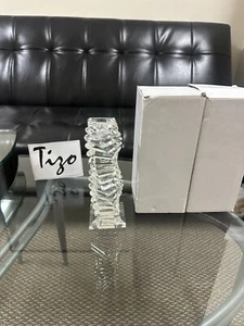 Portacandele in cristallo Tizo "Twisted" nuovi con scatola, coppia (2 pezzi)...$300+! - Foto 1 di 4