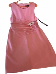 FINAL SALE Ivanka Trump Dress Size 14 Sleeveless NWT Coral Pink Starburst Sheath - Picture 1 of 4