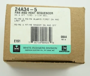 White Rogers 24A34-5 Fan & Heat Sequencer Emerson Electric Mobile Home Furnace - Picture 1 of 2