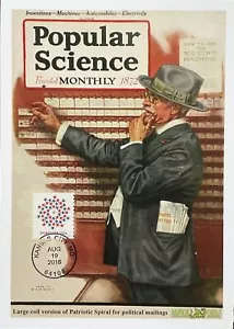 Dragon Cards. 5131 Patriotic Spiral Popular Science Early Voting Machine - Picture 1 of 1