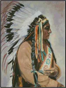 Native American SITTING BULL Counted Cross Stitch Chart #21-105 - Picture 1 of 1