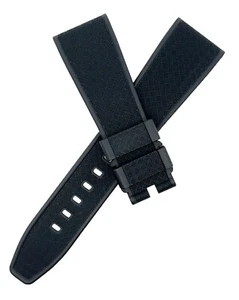 Bell & Ross BRV Mens Black Rubber Watch Strap Band 22mm x 18mm - Picture 1 of 3