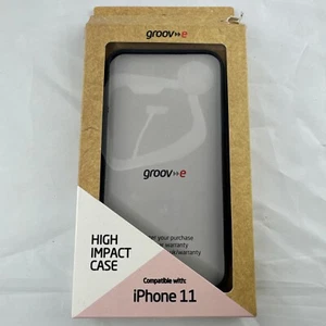 Groove iPhone 11 custodia rigida guscio posteriore nero - confezione danneggiata - Foto 1 di 2