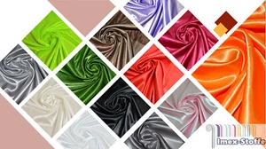 Satin Stoffe Glänzen Hochzeit Vorhang Karneval Fasching Meterware - Bild 1 von 22