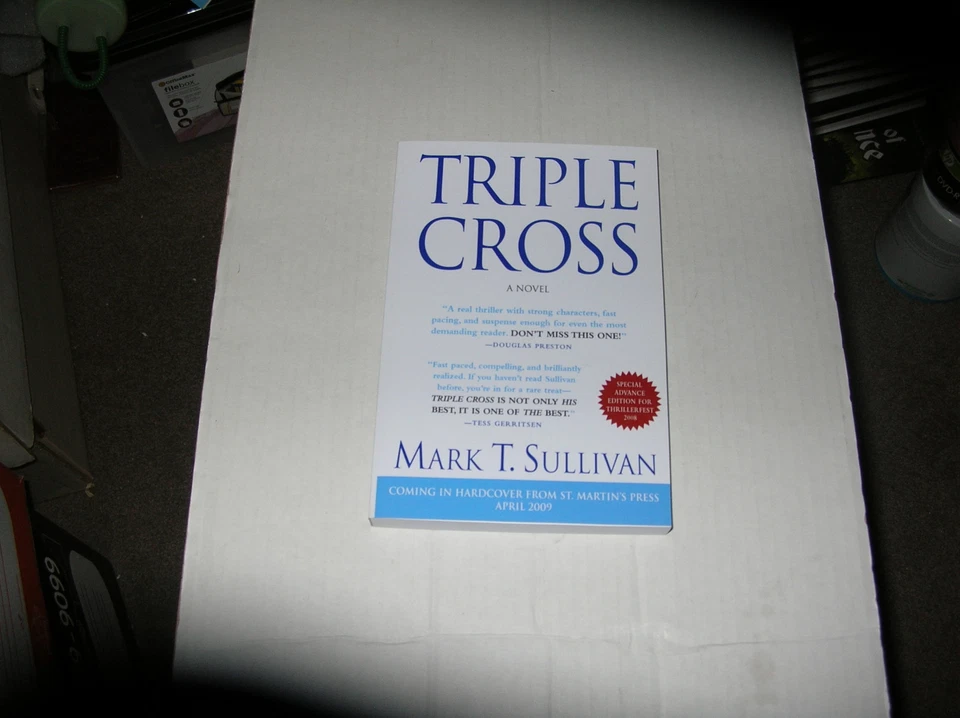 Triple Cross by Mark T. Sullivan (2009, Paperback) SIGNED ARC - Image 1 of 1