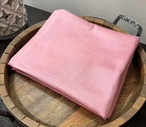 Pottery Barn Teen Light Pink Silk Curtain Panel 52x63 Lined Rod Pocket Luxury - Picture 1 of 10