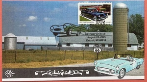 Coches deportivos Kay Young 3935 de la década de 1950 Ford Thunderbird Detroit MI 1955 - Imagen 1 de 2