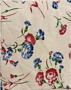 VERY PRETTY multicolored vintage feedsack fabric piece 8x10" floral pattern - Picture 1 of 3
