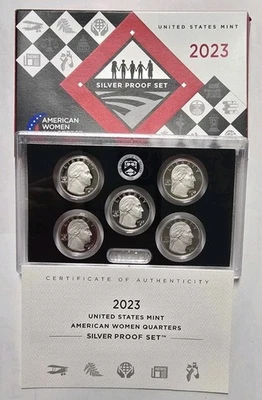 2023 American Women Quarters U.S. Mint  Silver Proof Quarter Set - Complete OGP - Image 1 of 2