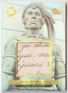 2024 Piezas del Pasado 1700 Rey Shaka del Reino Zulú Reliquia Escrita a Mano - Imagen 1 de 2