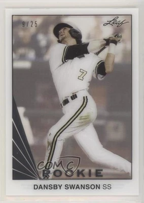 2016 Leaf Rookie Retro Acetate Silver /25 Dansby Swanson #08 - Image 1 of 2