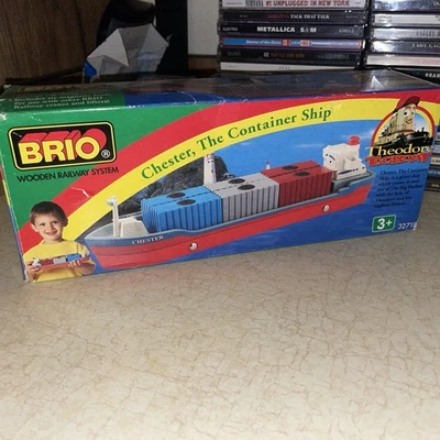 Brio Wooden Chester Cargo Container Ship Theodore Tugboat 32718 Thomas Railway - Image 1 of 4