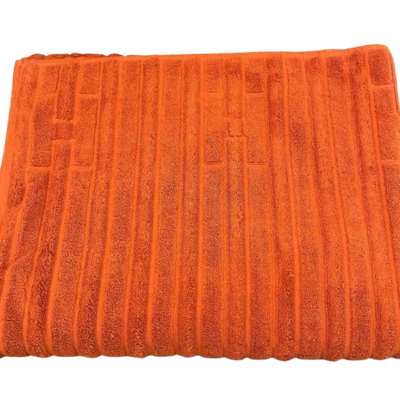 Toalha de praia de algodão HERMES Paris tapete de banho labirinto H laranja - Imagem 1 de 2