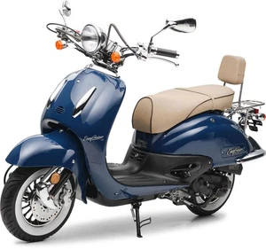 Motorroller 50 ccm Burnout EasyCruiser Eco Dunkelblau 25 km/h - Bild 1 von 6