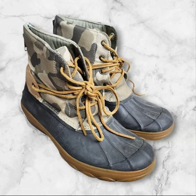 Sperry верхний сидер морской воды на танкетке женщин Sz 8,5 M туфли камуфляж молнии утка ботинки - Изображение 1 из 4