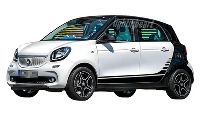 Fit For Smart Fortwo Forfour Graphics Decal Car Side Sticker Racing Sport Stripe — 第 1/4 张图片