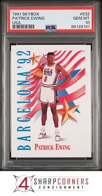 Skybox #532 1991 Patrick Ewing Hof Estados Unidos Dream Team PSA 10 Foto 1 de 3