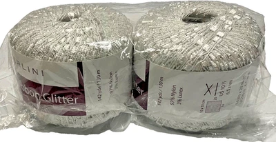 Cinta Escalera Berlín Hilo Brillo Blanco Color Plata Paquete de 100 de 2 Foto 1 de 4