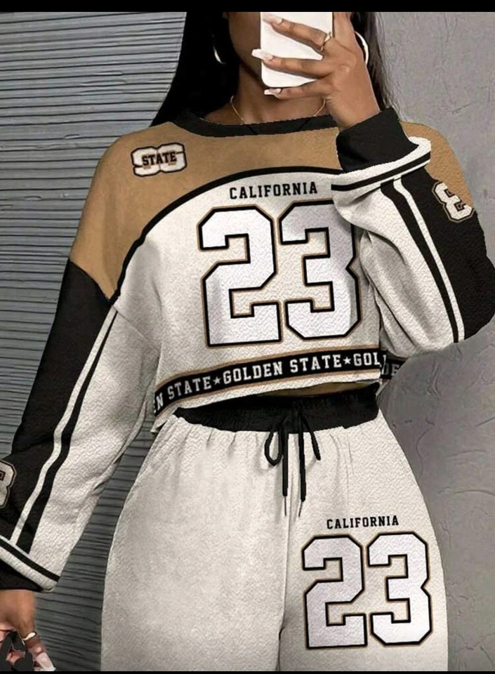 Черный, белый, красный женщин в полоску трек костюм новый толстовка и брюки комплект размер xl - Изображение 1 из 4