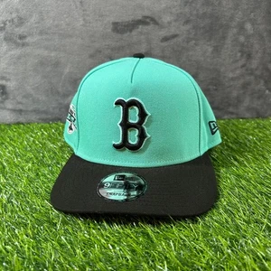 New Era Boston Red Sox Snapback Hat A-Frame Mint Baseball Cap Blue Mens NWT - Picture 1 of 9