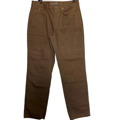 Eddie Bauer Mountain Ops Flex Pants 33×32 Tan Canvas Work Utility GORPCORE  - Image 1 of 4