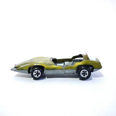 Johnny Lightning Topper, alerón personalizado, dorado metálico, alerón blanco coche de metal Foto 1 de 4