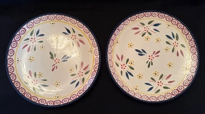 Temptations Old World Confetti Dinner Plates Set of 2 Unused 10.5” Diameter - Image 1 of 4