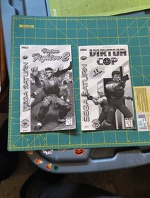 Lot Of 2 Sega Saturn Manuals (Virtua Cop and Virtua Fighter 2)