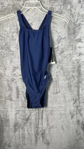 🆕 Speedo Women's Swimsuit  Pro LT Solid, Speedo Blue Size 10/36 One Piece - Picture 1 of 7