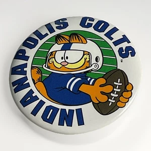 Garfield 1990 Button Up NFL Indianapolis Colts Football 1-3/4” Pin Back Button - Picture 1 of 3