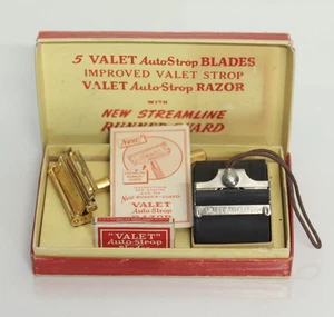 Juego completo de afeitadoras Valet AutoStrop VC4 tono dorado - Imagen 1 de 9