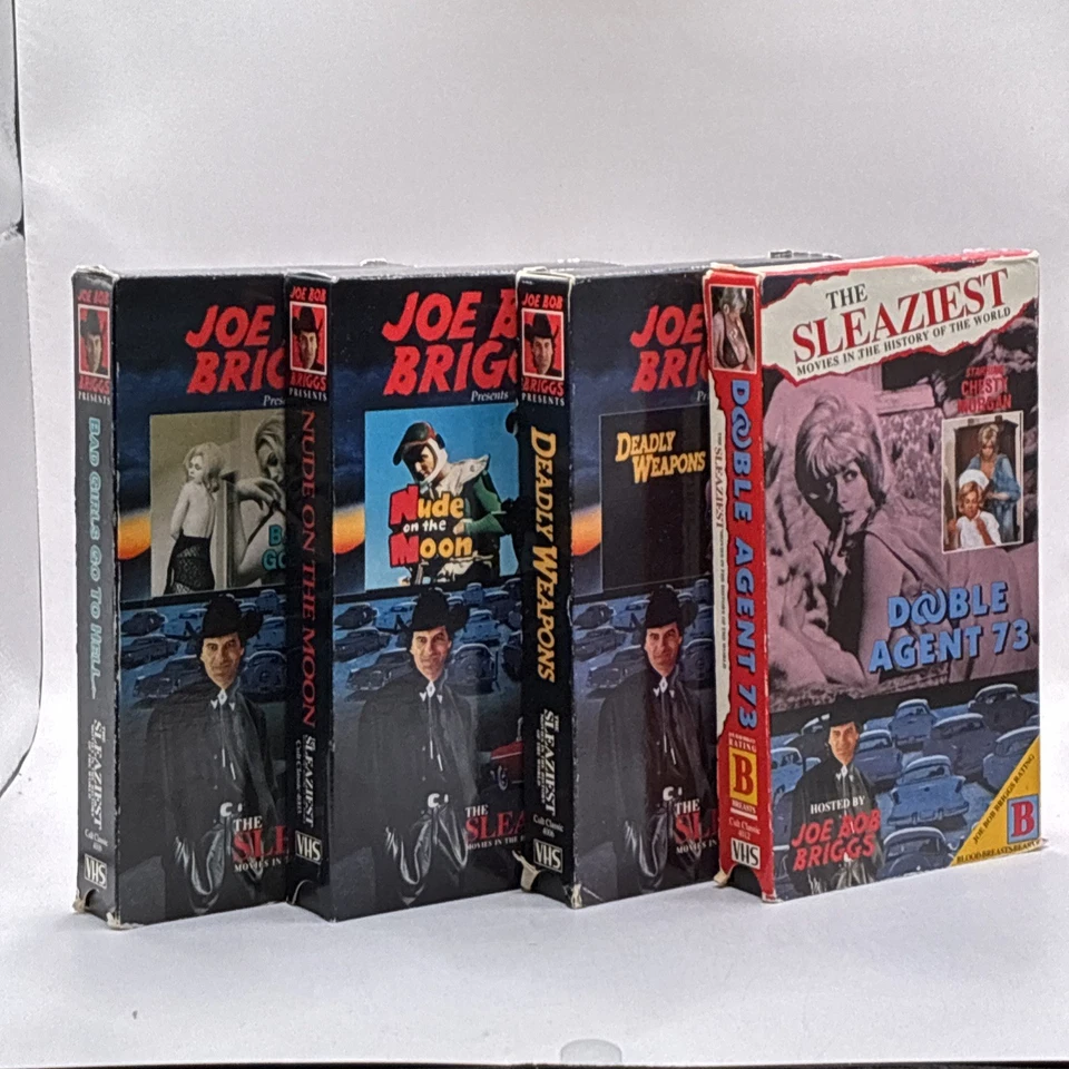 Joe Bob Briggs Lot Of 4 VHS Tapes/Movies The Sleaziest Movies In the World! B27 - Image 1 of 4