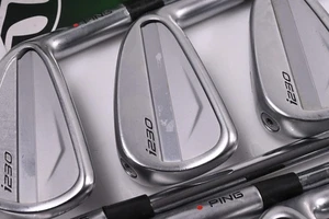 Ping i230 Irons / 5-PW+GW / Red Dot / X-Flex KBS $-Taper 130 Shafts - Picture 1 of 7