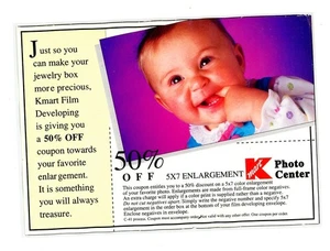 Kmart Photo Center Coupon Advertisement Smiling Baby 50% Off - Picture 1 of 2