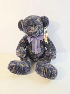 Mary Meyer Purple Plush Teddy Bear Stuffed Animal Cute Soft Excellent with Tag - Picture 1 of 5