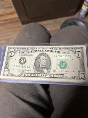 Cool Older 5$ Bill Good Condition - Image 1 of 2