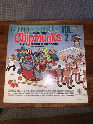 Christmas With The Chipmunks Vol. 2 Liberty 1st Press VG+/VG+ Vinyl Record LP - Image 1 of 4