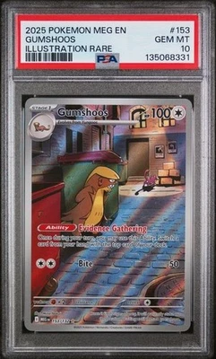 2025 Pokemon Mega Evolutions Gumshoos Illustion Rare #153 PSA 10 - Image 1 of 2